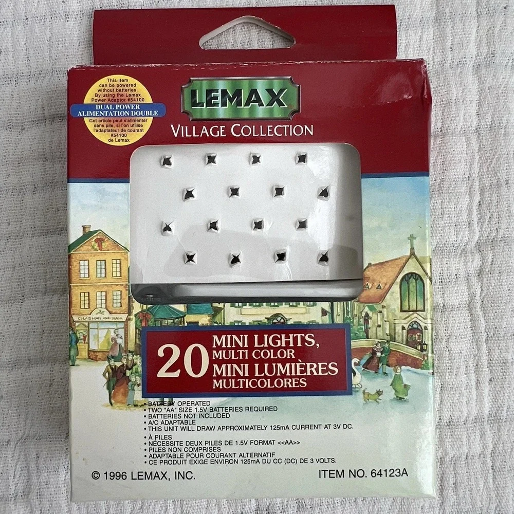SET Lemax Village Collection Christmas 20 Mini & Traffic Lights Multi Color NEW